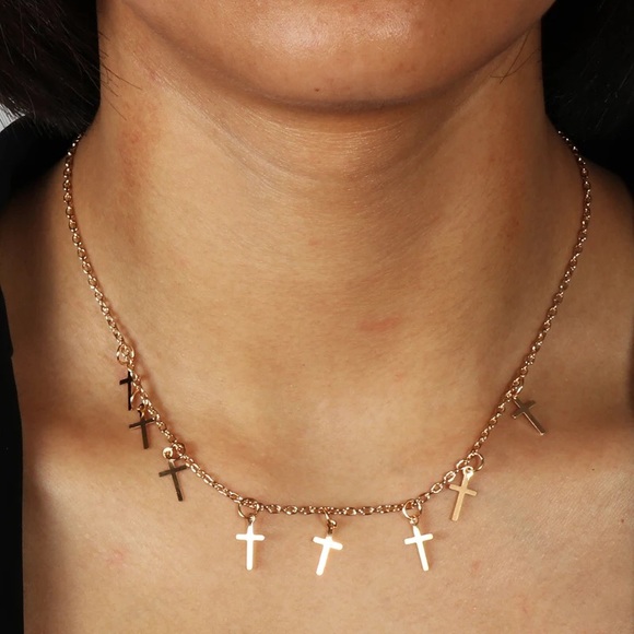 Jewelry - Party Jewelry Small Multiple Cross Tassel Clavicle